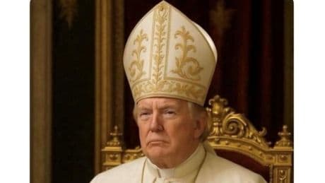 Trump vestito da papa sui social della Casa Bianca