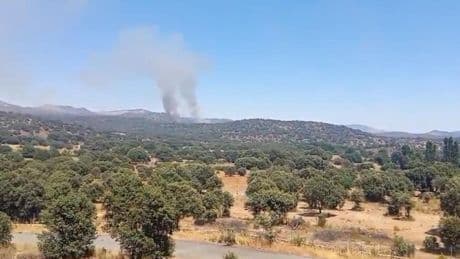 El incendio de Navaluenga se reactiva y obliga a elevar a nivel 1 la alerta por riesgo para el arbolado