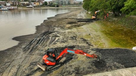London’s infamous ‘Wet Wipe Island’ finally cleared of five million wipes
