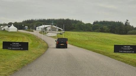 Deer hit by cop car at Trump's golf course put down
