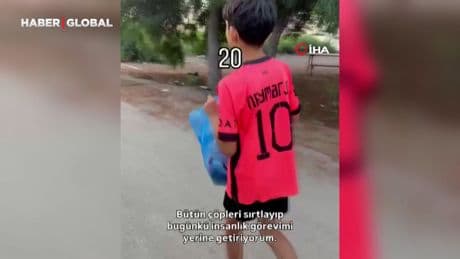11 yaşında herkese örnek oldu: "Takipçim kadar çöp topluyorum" videoları ile gündem oldu