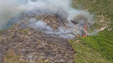 Los bomberos trabajan en la extinción de un incendio en Artana, que ya suma once medios aéreos