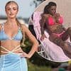 Princess Andre makes runway debut on catwalk at Ibiza Fashion Festival in a blue two-piece before mum Katie jetted to island for week of partying