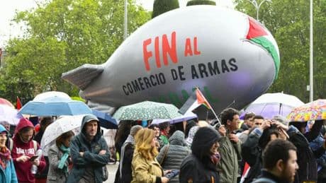 Unas 10.000 personas protestan contra el “genocidio” palestino y la venta de armas a Israel