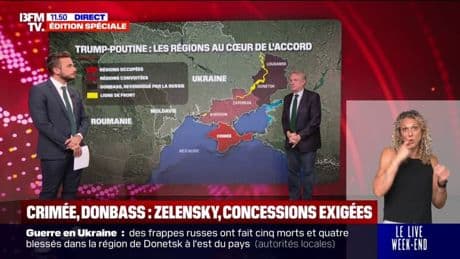 Sommet entre Donald Trump et Volodymyr Zelensky: quels territoires pourraient faire l'objet d'un "échange" entre la Russie et l'Ukraine?