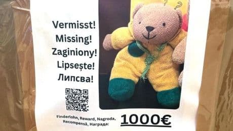 Nach gemeinem Teddy-Diebstahl – 1000 Euro Finderlohn ausgelobt