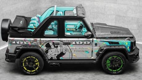 El coche más extravagante del mundo: el artista pop Alec Monopoly pinta a mano una serie limitada a 10 unidades del Mercedes G descapotable