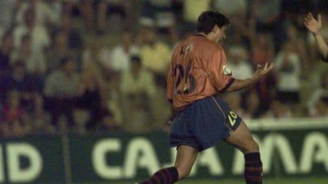 El primer gol de Xavi Hernández