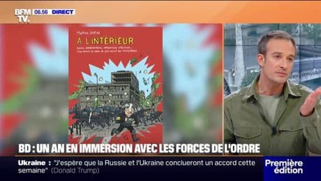 L'auteur Mathieu Sapin dessine un an d'immersion avec les forces de l'ordre dans sa bande-dessinée "À l'intérieur"