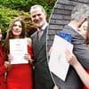 King Felipe and Queen Letizia of Spain play proud parents as they hug Infanta Sofía, 18, on her graduation day from 'hippie Hogwarts' school