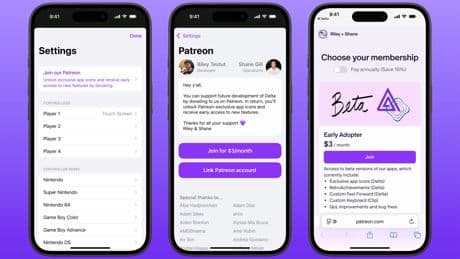 The Delta emulator&#8217;s new update makes it easier to join its Patreon