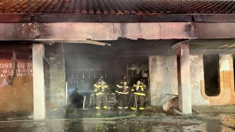 Suspect arrested after car crashes into post office and catches fire in San Jose, California
