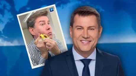 „Tagesschau"-Sprecher Riewa reibt sich Banane ins Gesicht – das Netz feiert es