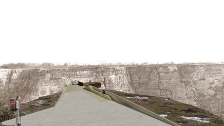El Salto del Nervión estrenará un espectacular mirador con forma de proa