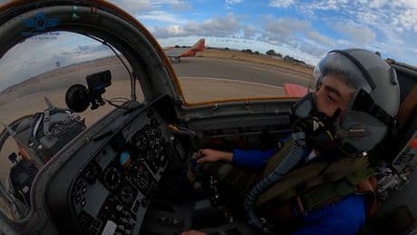 Pedro Acosta, piloto... de la Patrulla Águila