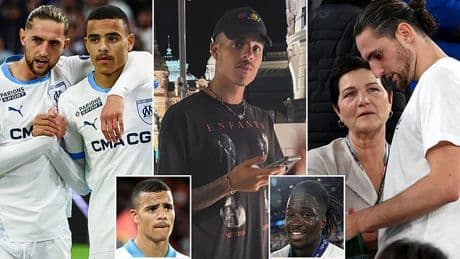 Adrien Rabiot's furious mother drags Mason Greenwood into the row over 'extremely violent' Marseille dressing room fight which has seen her son and English team-mate transfer-listed