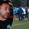 Watch the moment furious Roberto De Zerbi is pulled apart from a Marseille player in training - as the furious Italian tells star to 'call your agent'