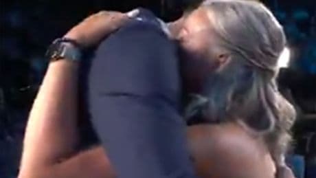 Cooper Flagg warmly embraces mom Kelly after going No. 1 overall at 2025 NBA Draft