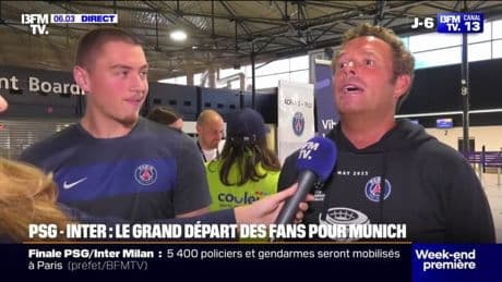 PSG-Inter: les supporters parisiens en route pour Munich se préparent pour "le match d'une vie"