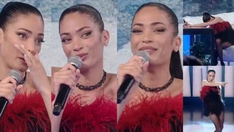 Elodie e la gaffe che scatena Fazio: &quot;Sei incinta?&quot;. Poi la reazione inaspettata