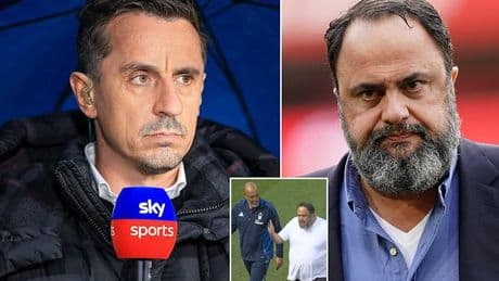 Gary Neville is 'STILL not welcome at Nottingham Forest' after Sky Sports pundit was banned from the last match of the season over criticism of owner Evangelos Marinakis