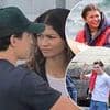 Tom Holland and fiancée Zendaya enjoy romantic stroll together in Scotland before climbing onboard speedboat to film new scenes for upcoming epic The Odyssey