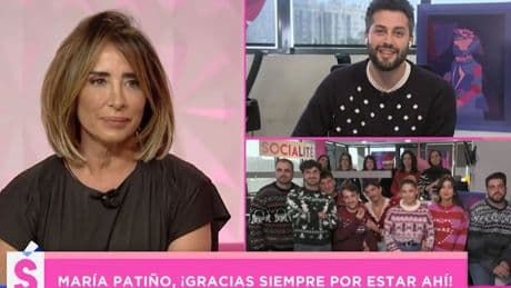La escueta reacción de María Patiño después de ser homenajeada en el adiós de &#039;Socialité&#039; en Telecinco