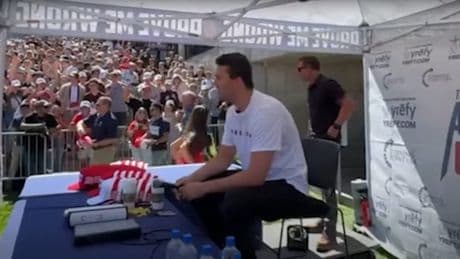 Trump ally Charlie Kirk shot in the neck at rally in Utah
