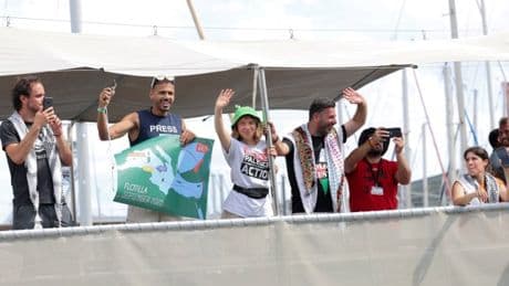 Greta Thunberg wears ‘We are all Palestine Action’ shirt on journey to Gaza