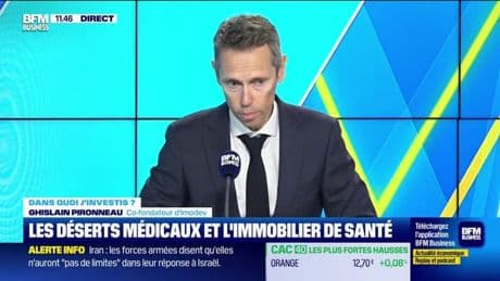 Immobilier de la santé: "Plus de 75% du territoire d'Île-de-France est dans un désert médical", rappelle Ghislain Pironneau, co-fondateur d'Imodev