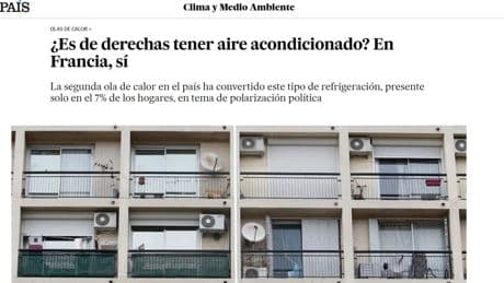 Según el diario 'El País' tener aire acondicionado es &quot;de derechas&quot;
