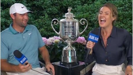 Scottie Scheffler apologises several times to Amanda Balionis in PGA Championship chat