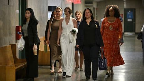 Accuser gestures at Harvey Weinstein in courtroom confrontation