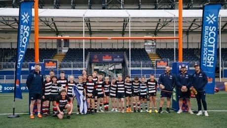 Dumfries Saints youngsters get once in a lifetime training session with top Scotland rugby stars