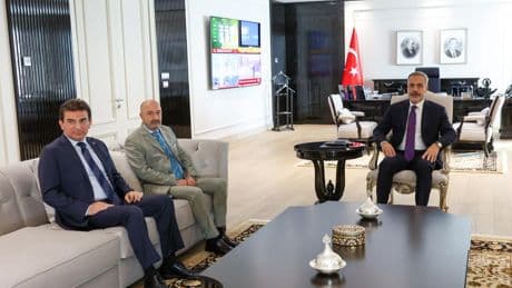 Bakan Fidan, Ordu Yardımlaşma Kurumu Yönetim Kurulu Başkanı Aksakallı'yı kabul etti