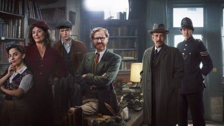 Bookish cast, TV channel and episode guide for Mark Gatiss murder mystery series