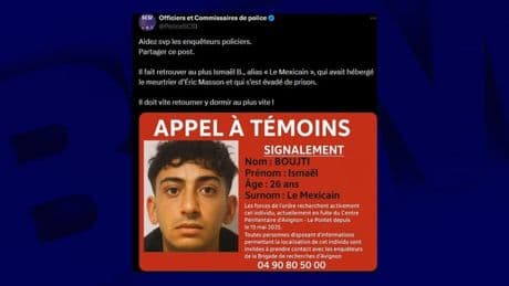 Policier tué à Avignon en 2021: un appel à témoins pour retrouver le logeur du meurtrier évadé de prison
