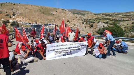 EMEP'ten Kürecik Üssü önünde eylem: ‘Emperyalizme karşı işçilerin cephesini birlikte kuralım’