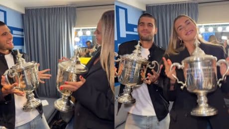 El baile de los campeones: así celebran Alcaraz y Sabalenka su victoria en el US Open
