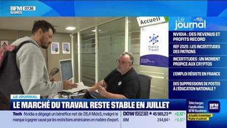Le marché du travail reste stable pour le mois de juillet