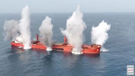Red Sea attacks are back. The Houthis are again sinking ships and killing crews.