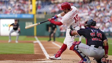 Schwarber's three-run homer paces Phillies past Nationals for fourth straight win