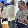 Stressed Bill Belichick seen drenched in sweat with Jordon Hudson after rushing through airport to catch flight