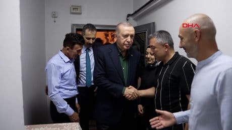 Cumhurbaşkanı Erdoğan'dan Kızılcahamam'da 15 Temmuz şehit ailelerine ziyaret