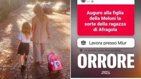 Il post della vergogna contro la figlia della Meloni