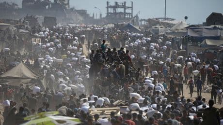 Israeli fire kills at least 18 in Gaza, US envoy visits hostage family protest