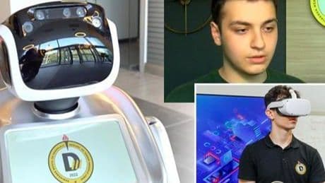 Yapay zeka eğitimi veren Türkiye'de ilk ve tek okul! Demirören Medya ve Teknoloji MTAL'de robotla tanıtım