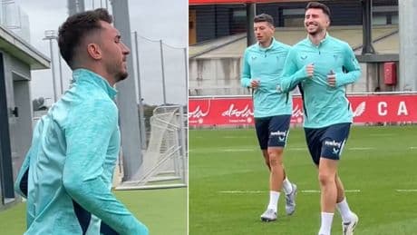Laporte recupera la sonrisa: las imágenes de su nuevo primer día entrenando en Lezama