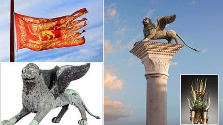 The original 'Made in China': World famous Lion of Venice sculpture was actually made 6,000 MILES away in Asia, analysis reveals