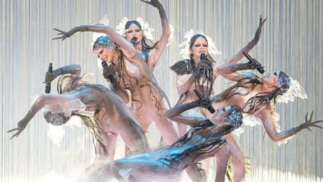 AP PHOTOS: Eurovision performers gear up for grand final with sparkles and songs